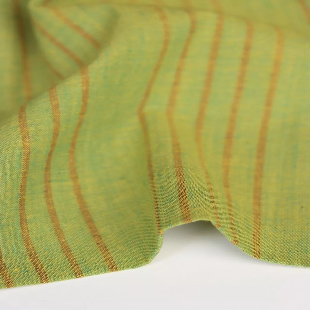 kiwi-rust-vertical-stripe-handwoven-cotton Kiwi & Rust Vertical Stripe Handwoven Cotton
