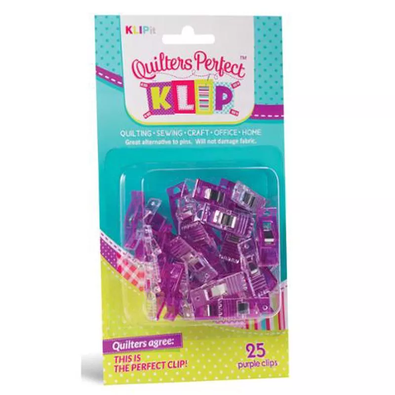 KLIPit 25pc Quilter’s Perfect Klips Quilt Binding Clips