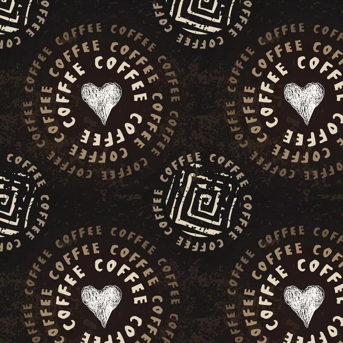 Large Circle Coffee Fabric – Dark Brown