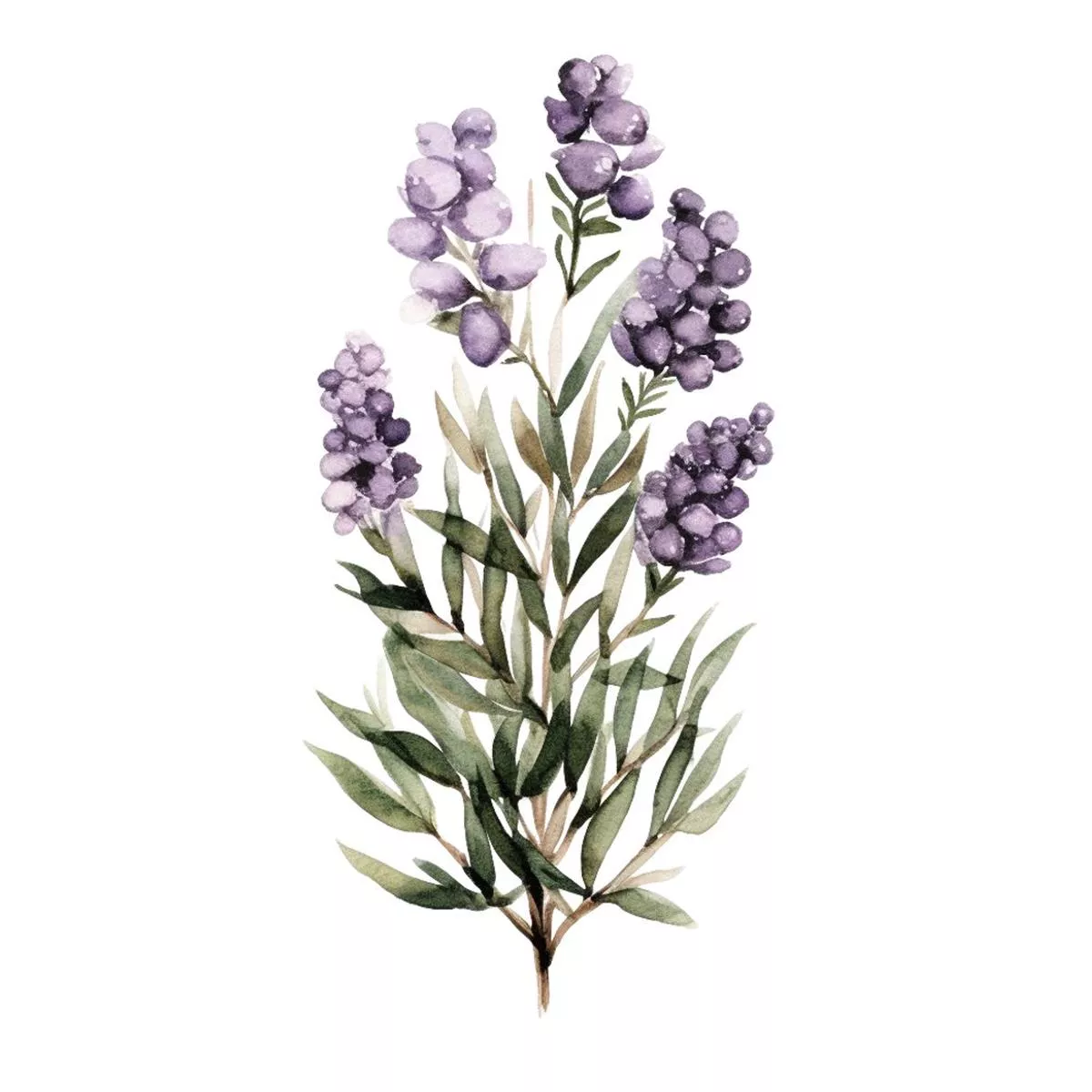 Lavender Plant Fabric Panel