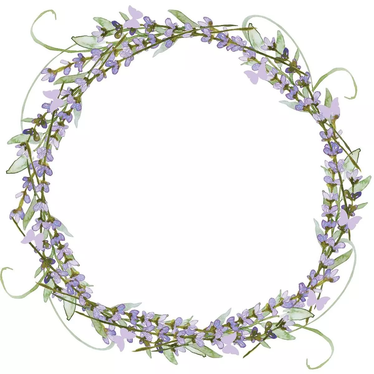 lavender-wreath-fabric-panel-white Lavender Wreath Fabric Panel – White