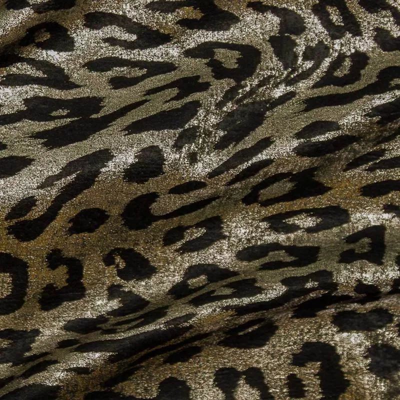 Leopard Shimmer Satin Gold / Black