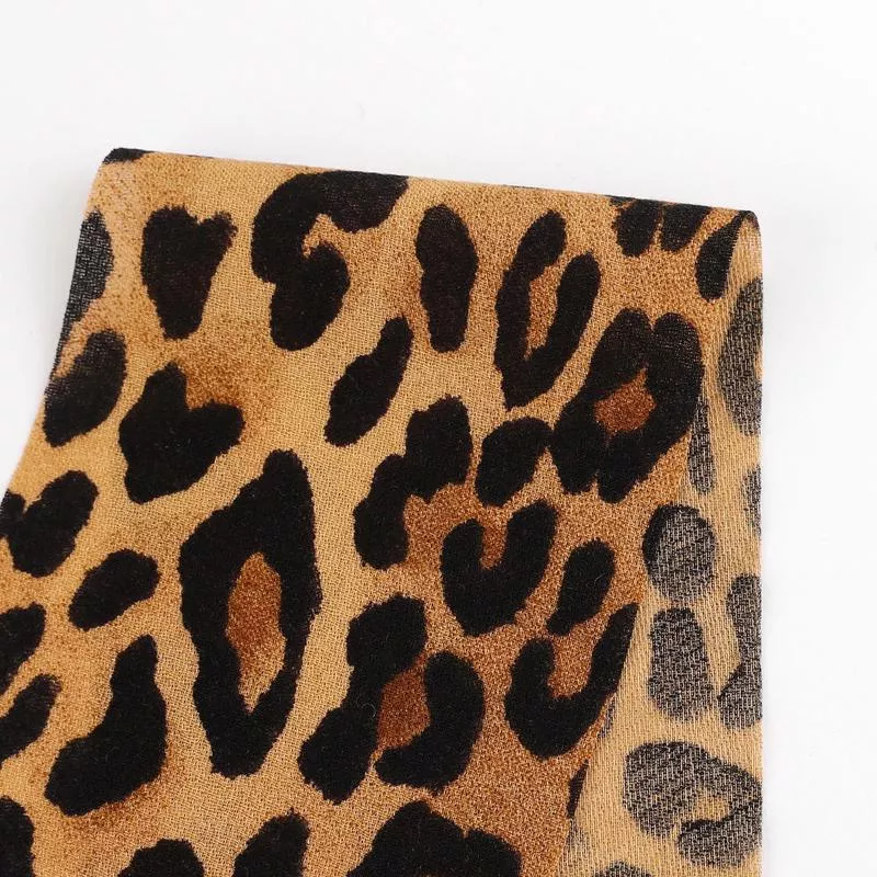 Leopard Tissue Crepe Viscose – Brown