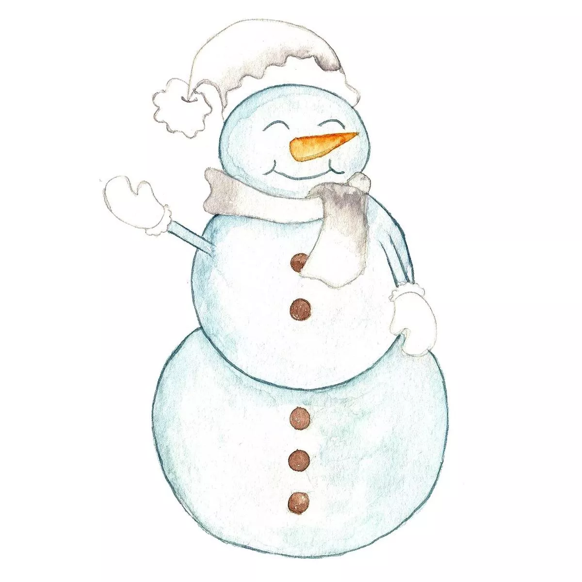 let-it-snow-snowman-fabric-panel-white Let It Snow Snowman Fabric Panel – White