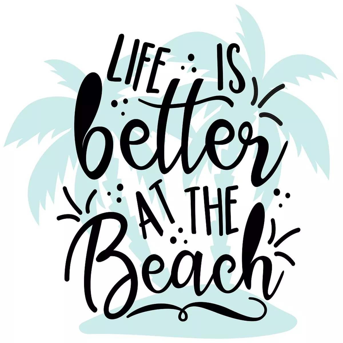 Life is Better at the Beach Fabric Panel