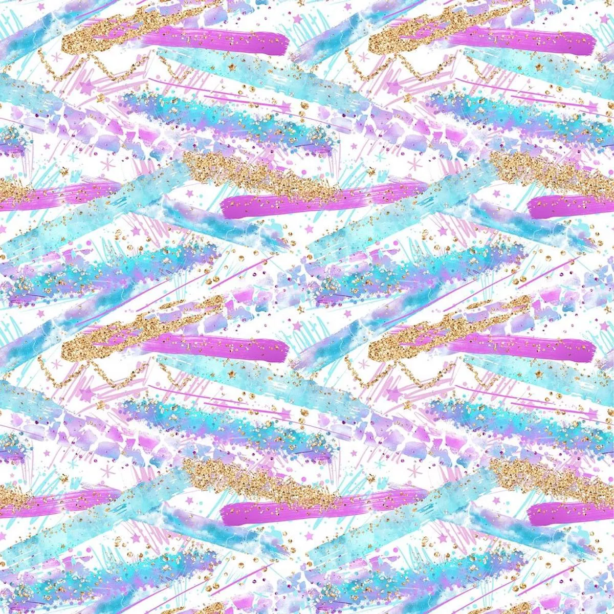 Light Electric Skies Brush Strokes Fabric