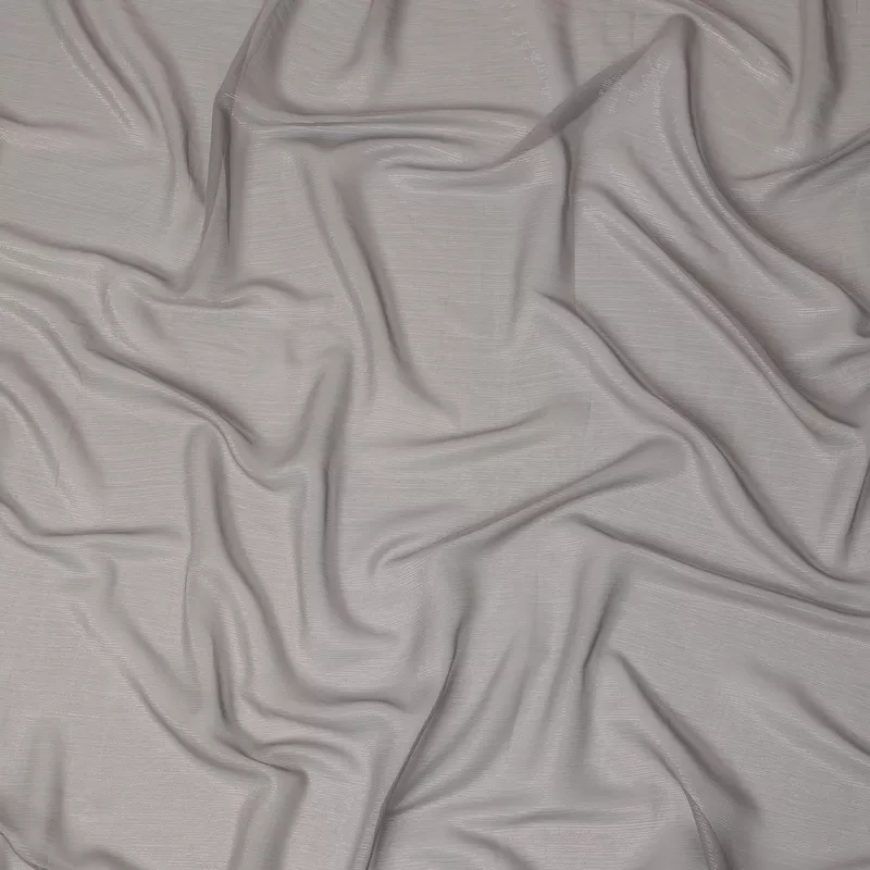 Light Grey Plain Synthetic Chiffon Fabric 110 Cms Width India-D27751