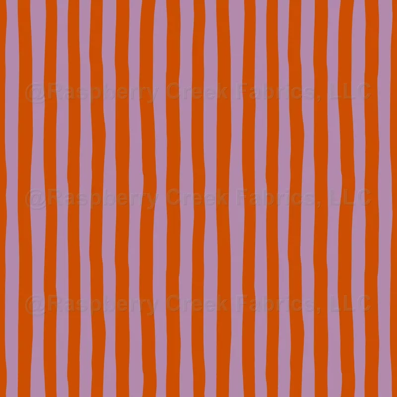 Light Purple & Dark Orange Wonky Stripes