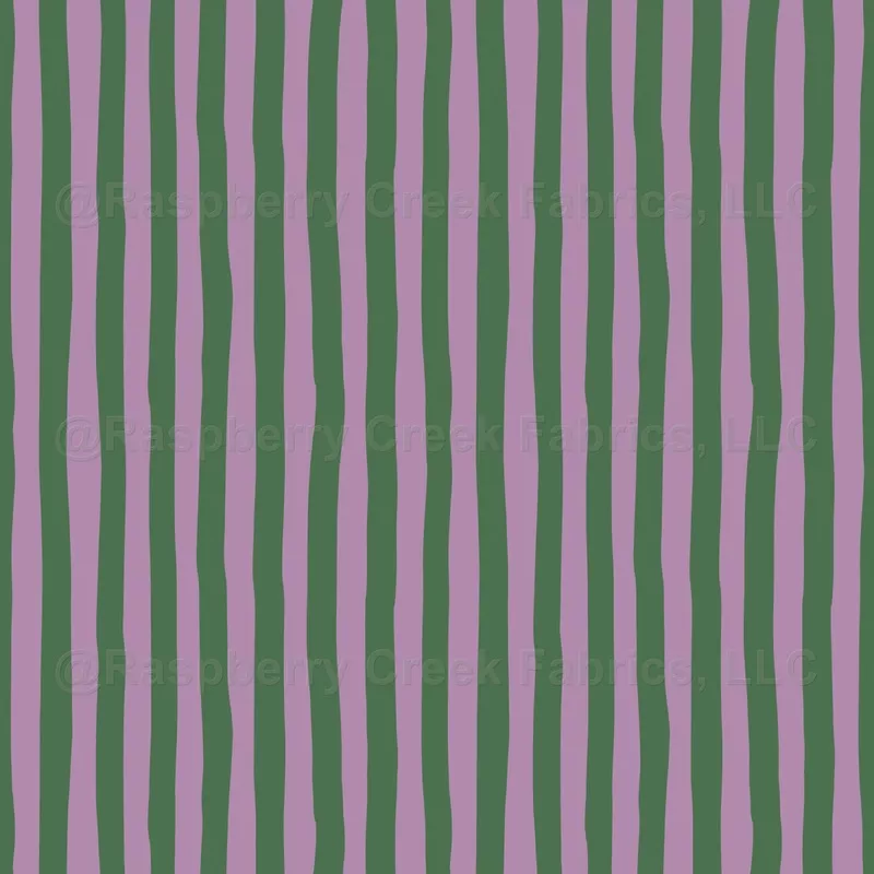 Light Purple & Green Wonky Stripes