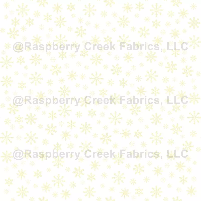 Light Yellow Snowflakes on White