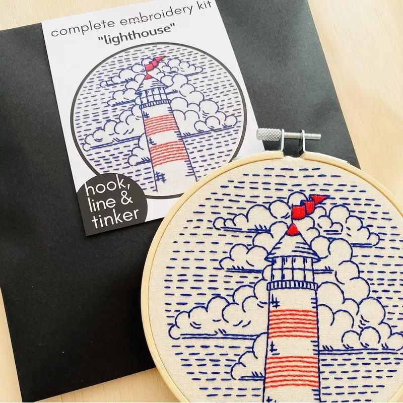 lighthouse-embroidery-kit Lighthouse Embroidery Kit