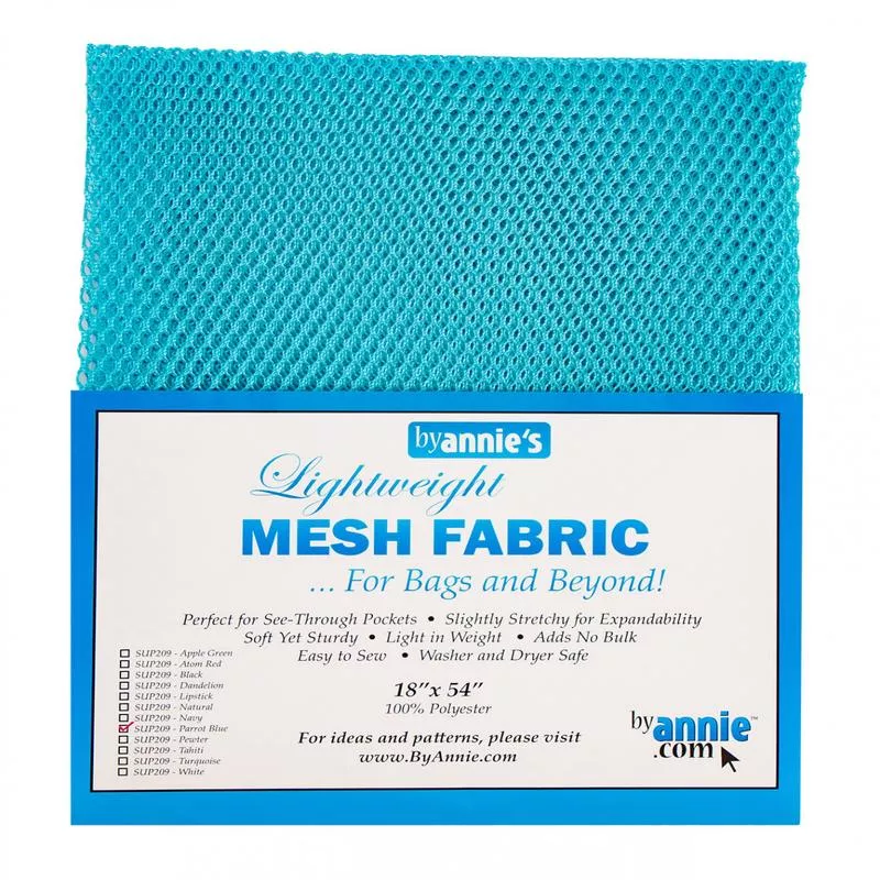 Lightweight Mesh Fabric Parrot Blue SUP209-PBLU