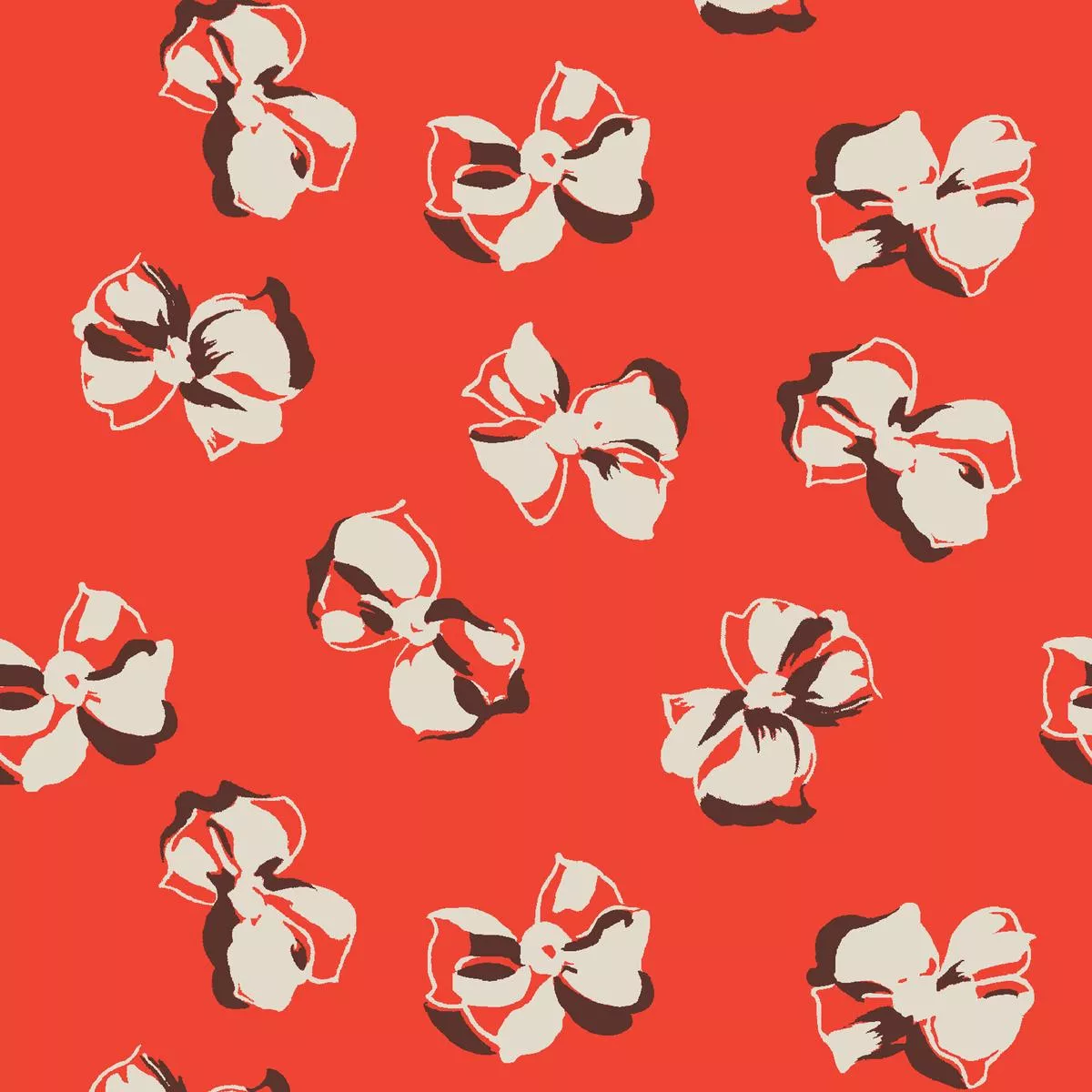 Lily Bow on Sunlit Fabric