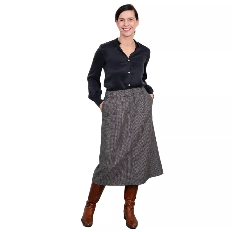 line-midi-skirt A-Line Midi Skirt