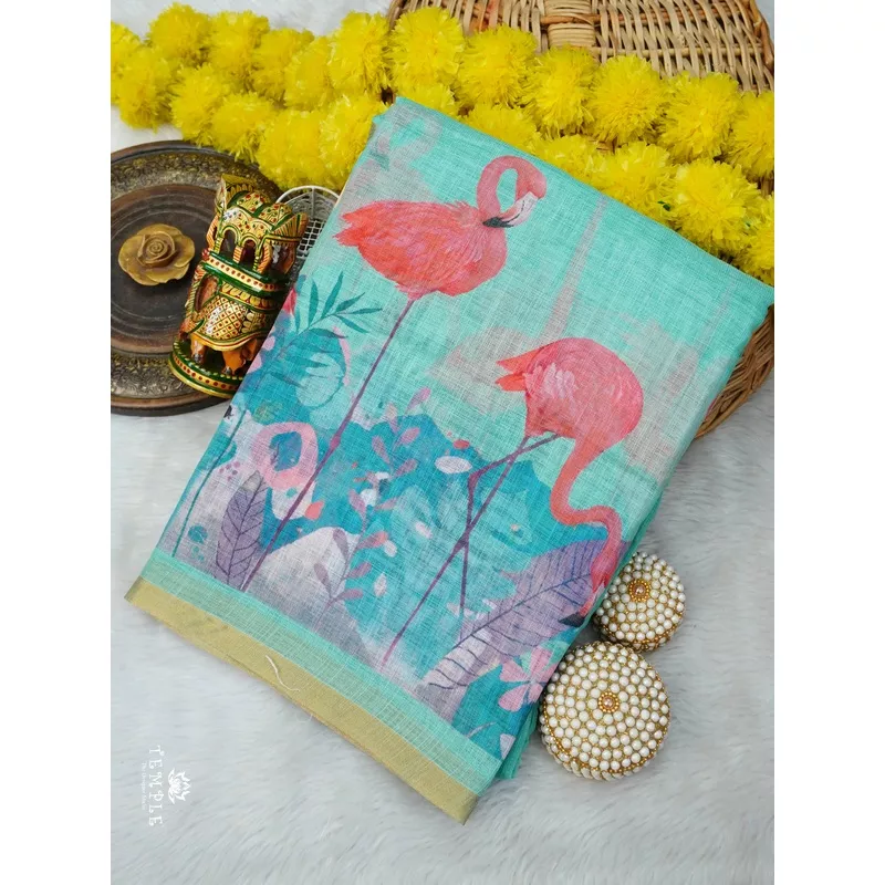 Linen Cotton Saree | TTDS3020
