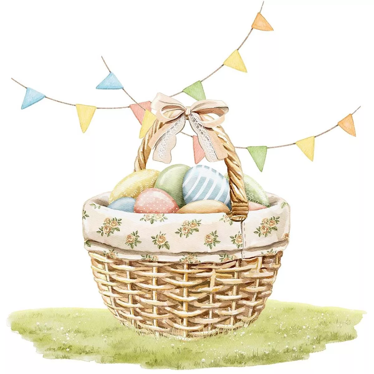little-critters-easter-rabbit-family-eggs-fabric-panel Little Critters Easter Rabbit Family Eggs Fabric Panel