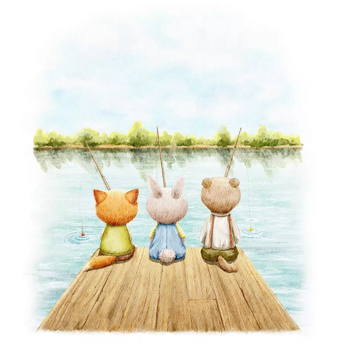 Little Critters Summer Fun Scene #6 Fabric Panel