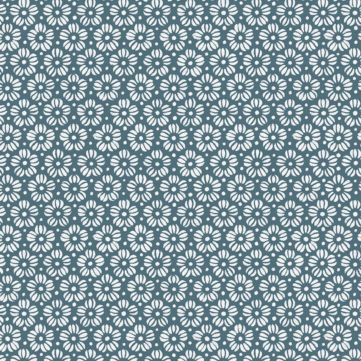 little-flower-blue-quilting-cotton Little Flower – Blue – Quilting Cotton