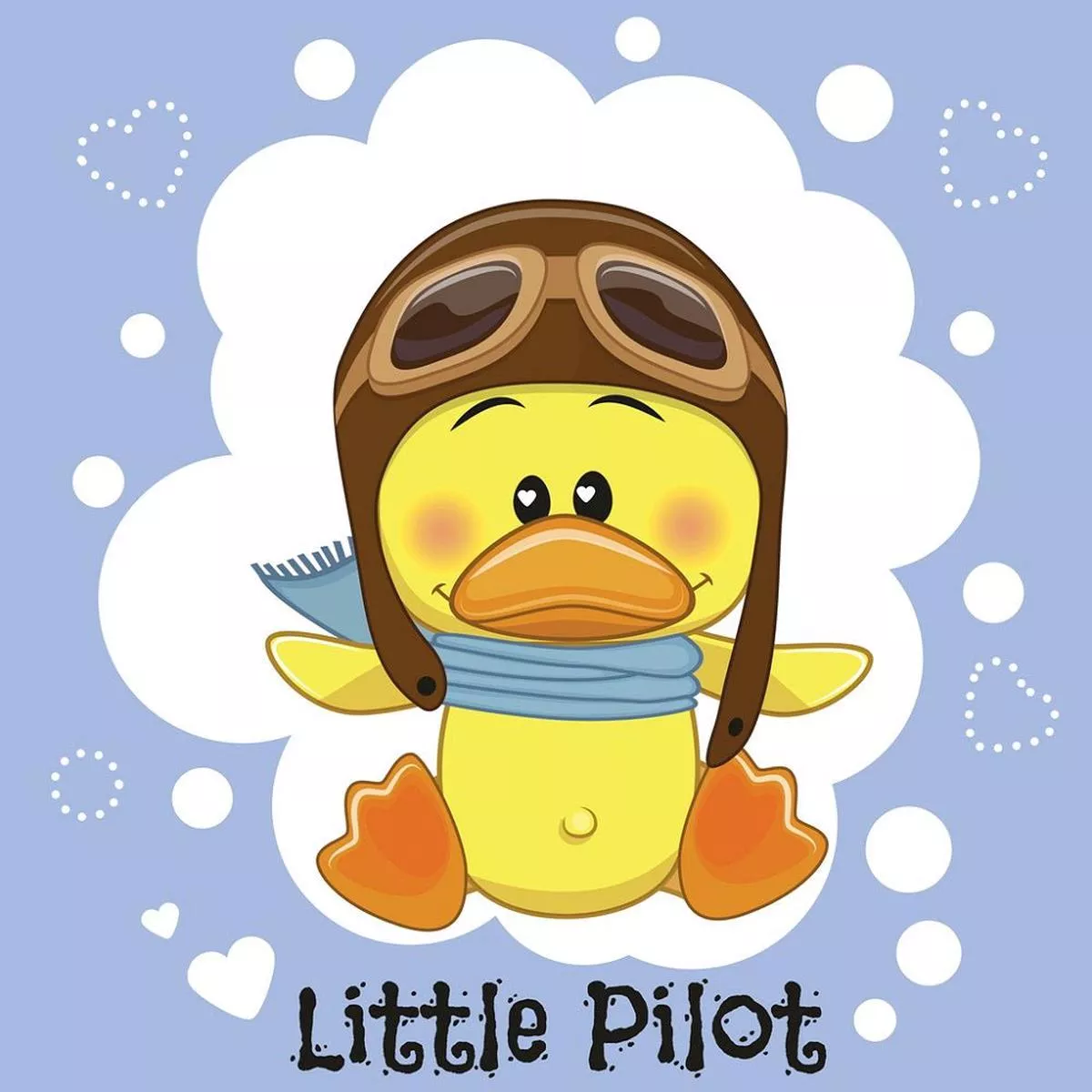 Little Pilot Duck Fabric Panel