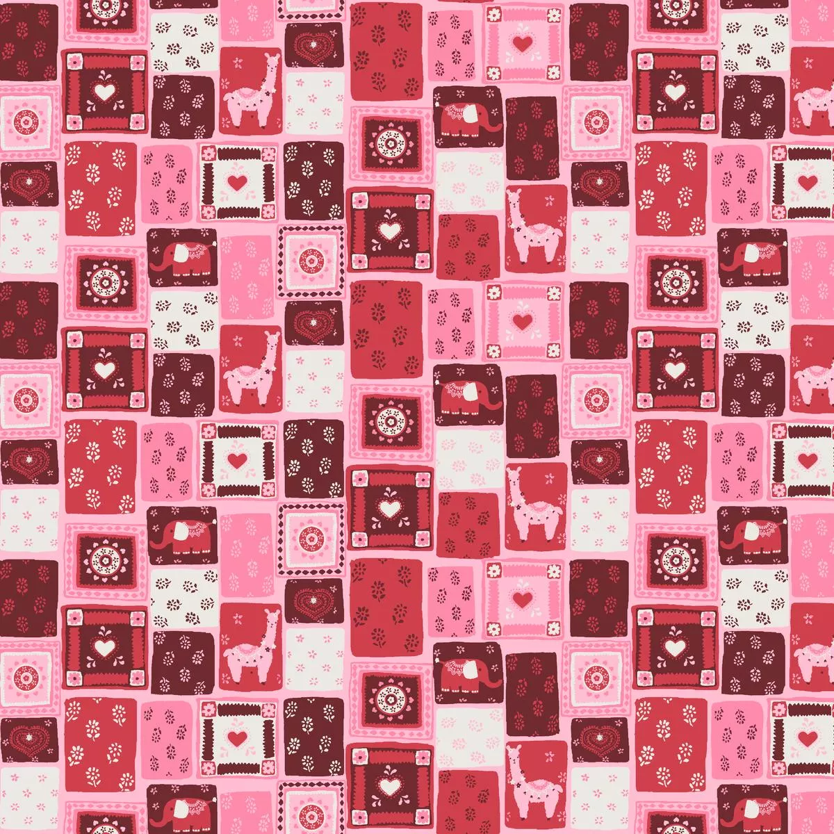 llama-love-on-blush-fabric Llama Love on Blush Fabric