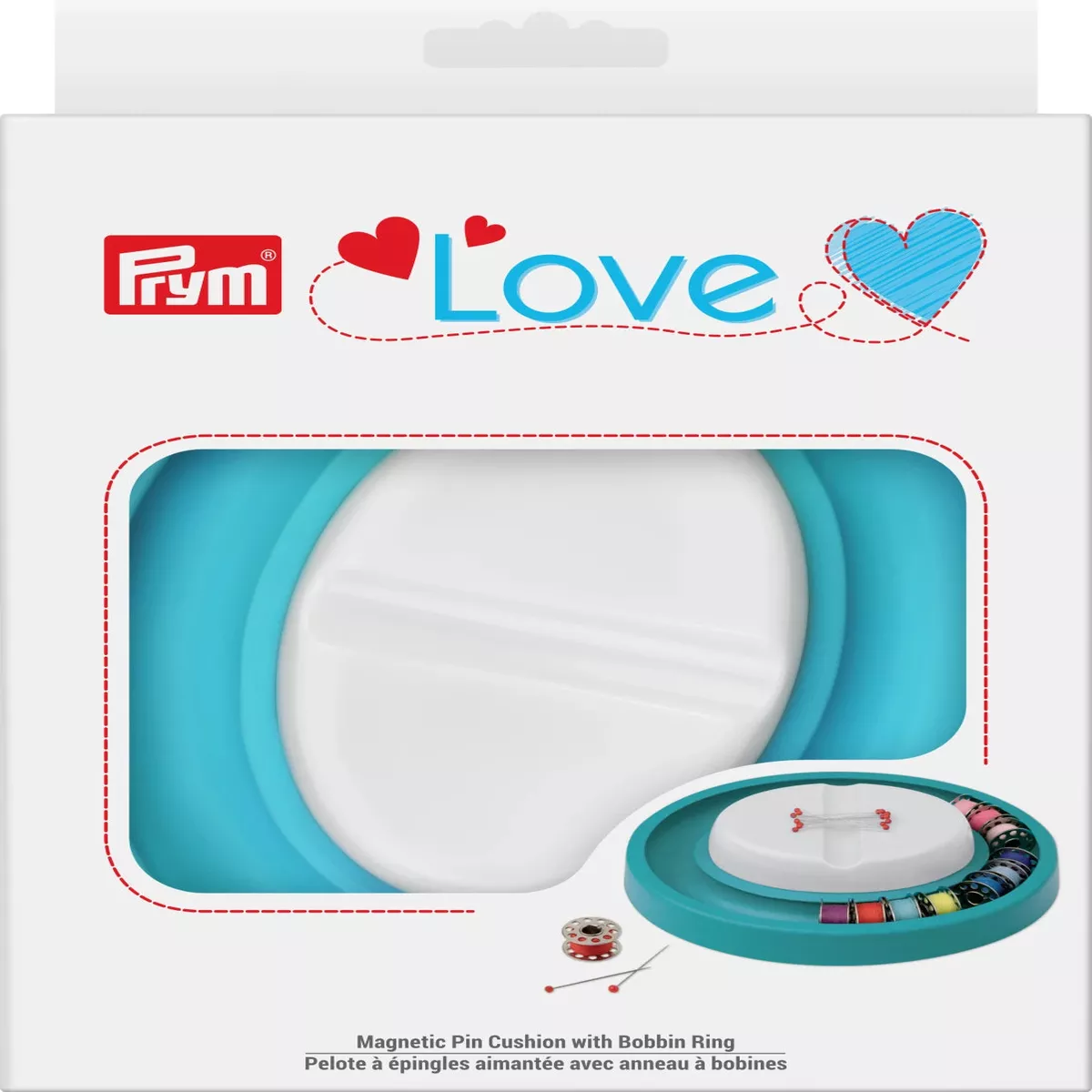 love-magnetic-pin-cushion-w-bobbin-ring LOVE Magnetic Pin Cushion w/Bobbin Ring