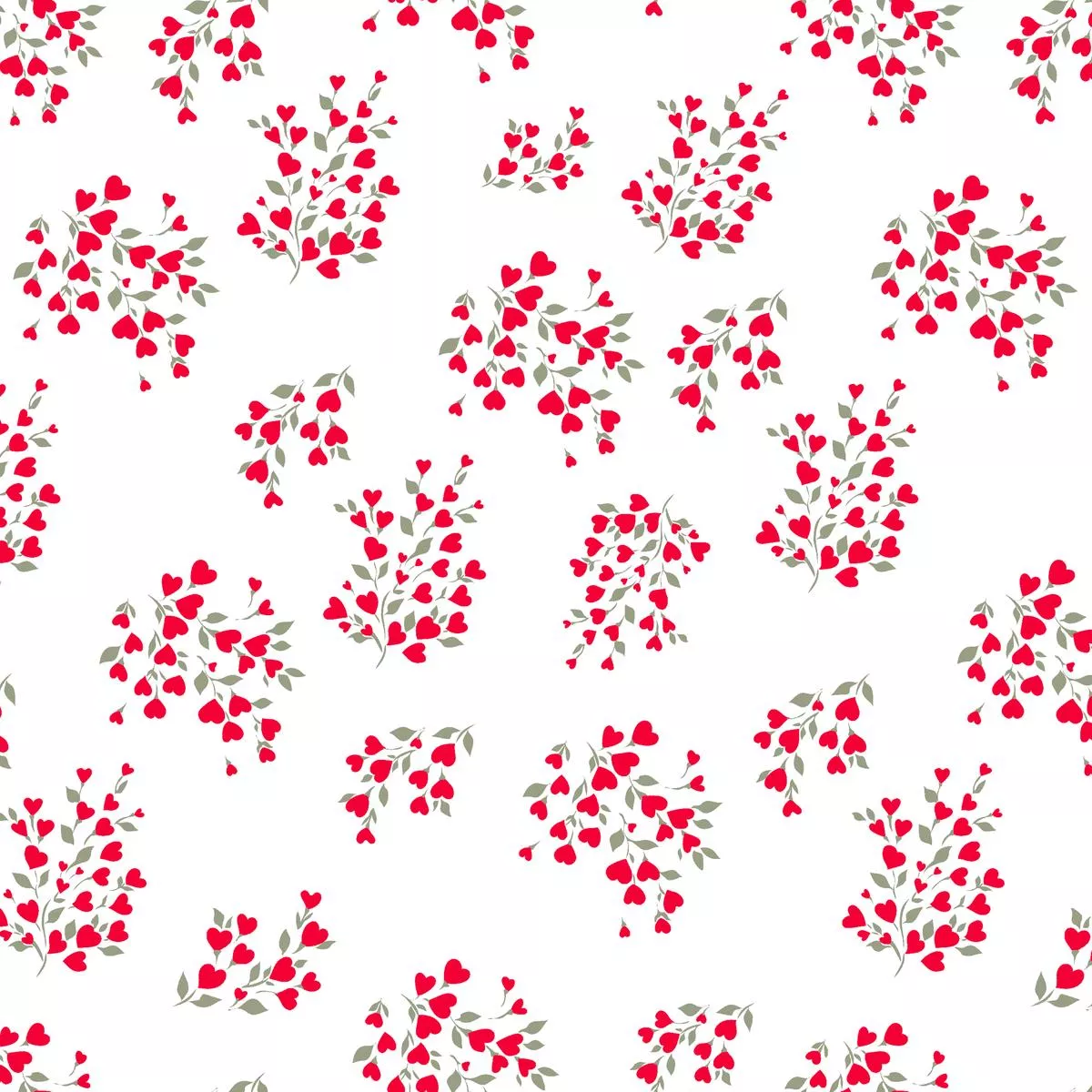 Love Tree on Red Fabric