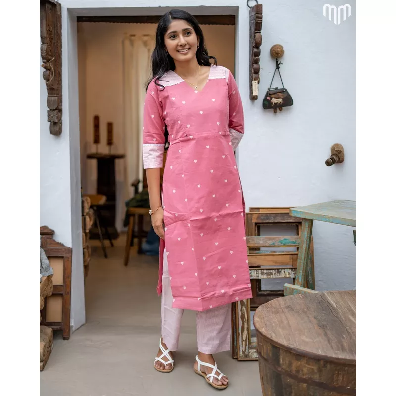 Lovely_Pink Maternity Kurti Set