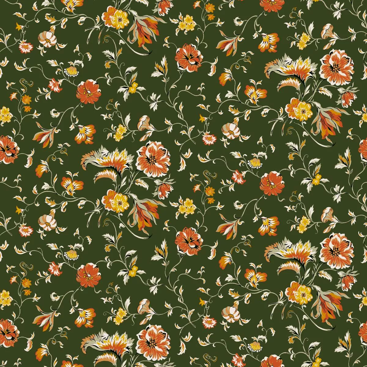 Lydia on Forest Edge Fabric