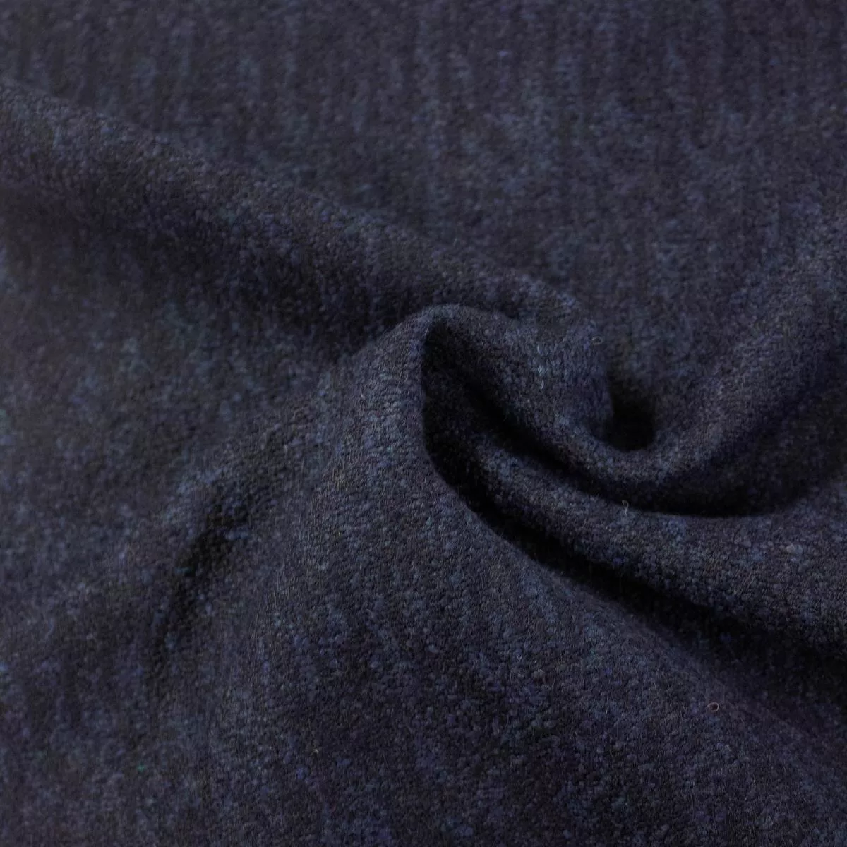 Lyn Blue & Black Abstract Wool Blend Fabric
