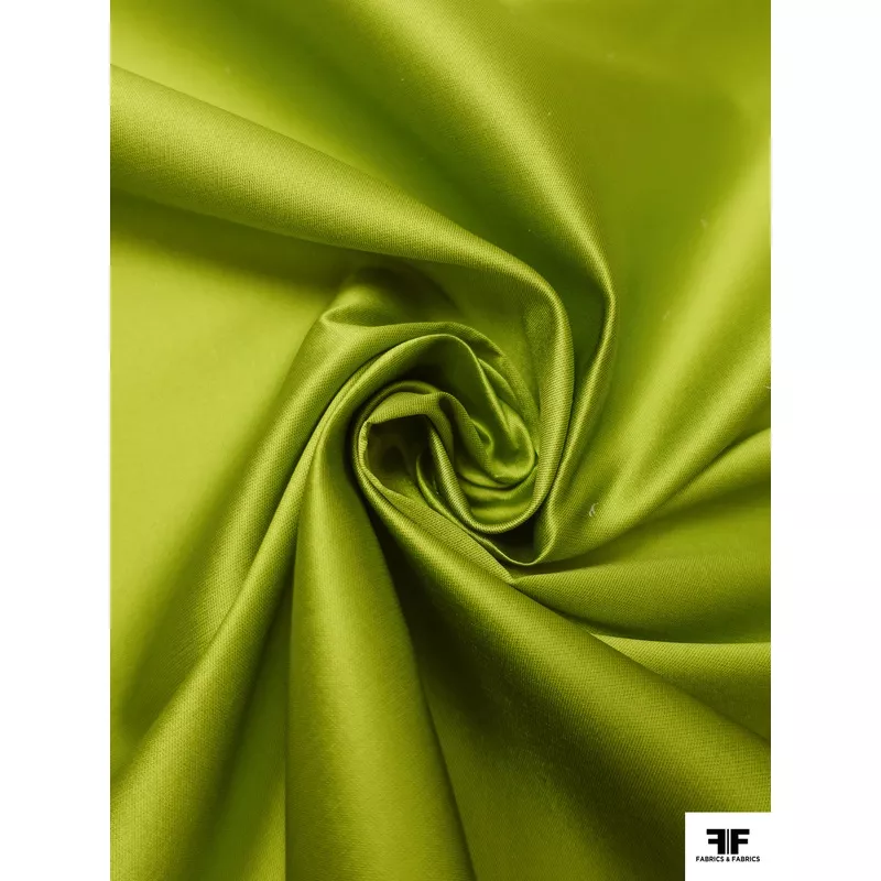 Made in Spain Silk-Polyester Zibeline – Lime Green