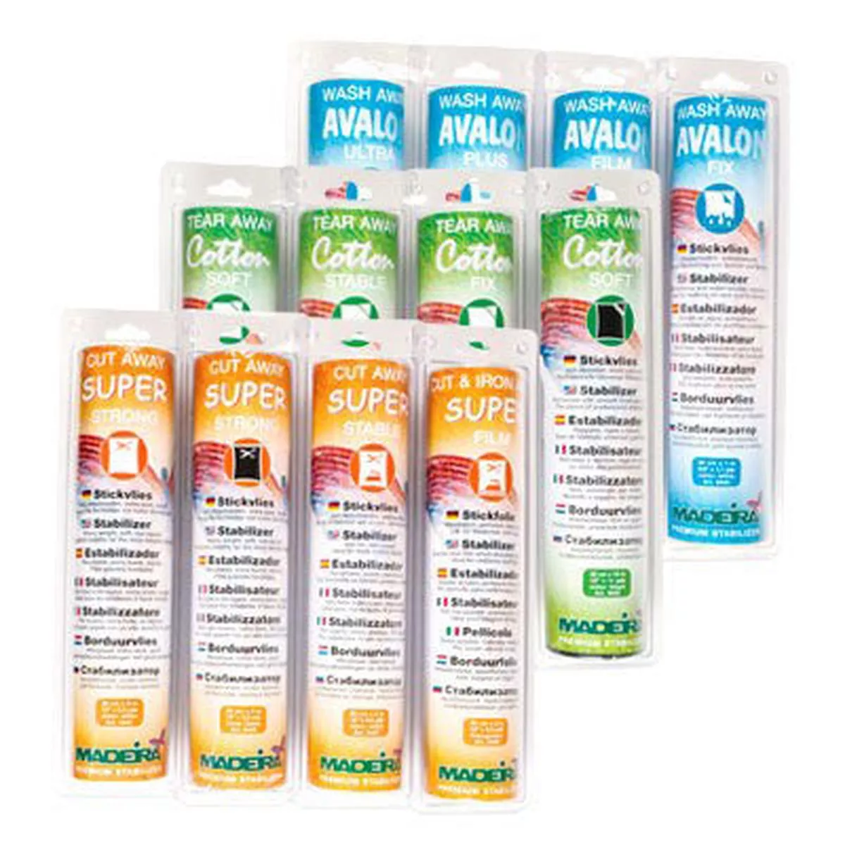madeira-ultimate-machine-embroidery-stabilizer-set-umsst12 Madeira Ultimate Machine Embroidery Stabilizer Set UMSST12