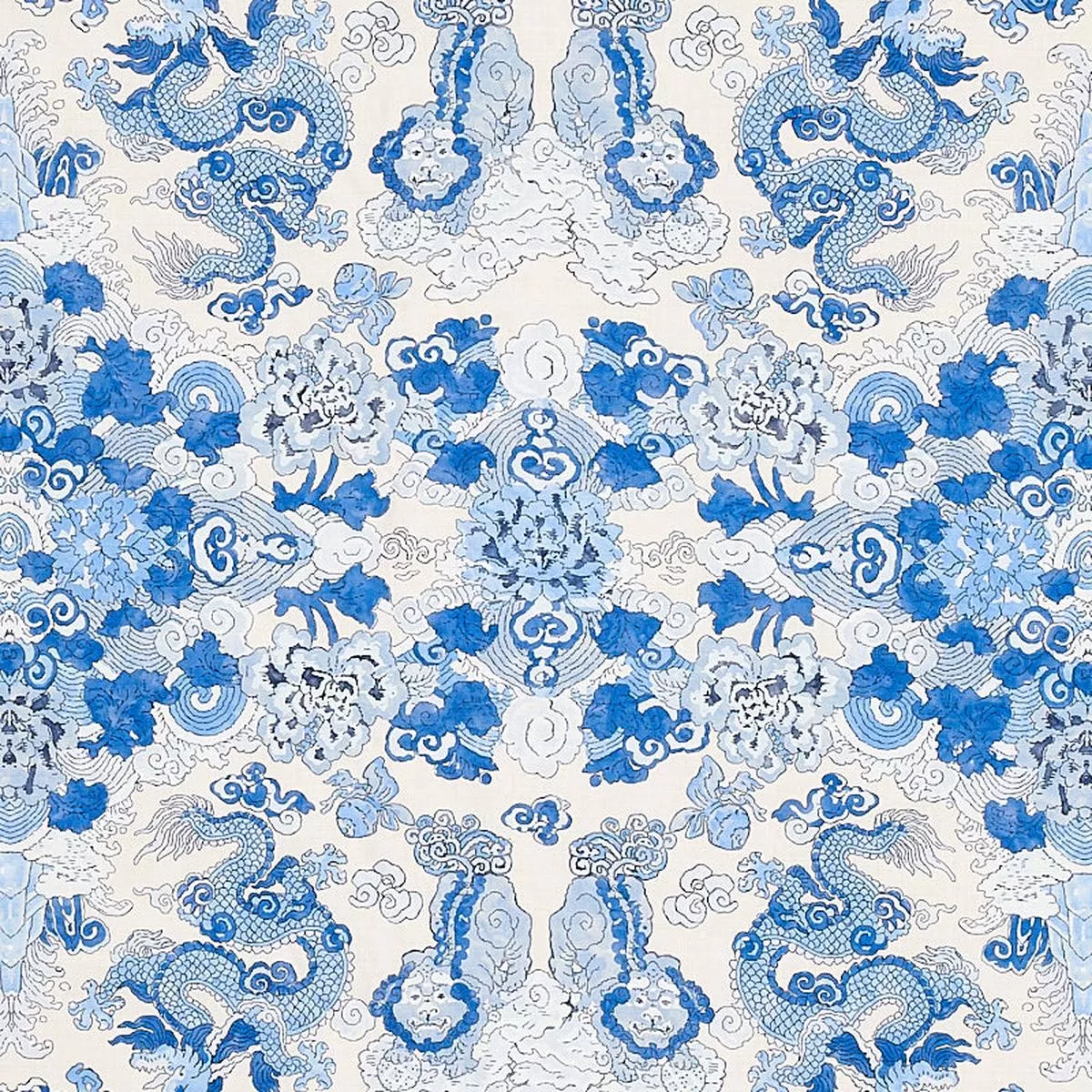 Magic Mountain Dragon Porcelain Fabric