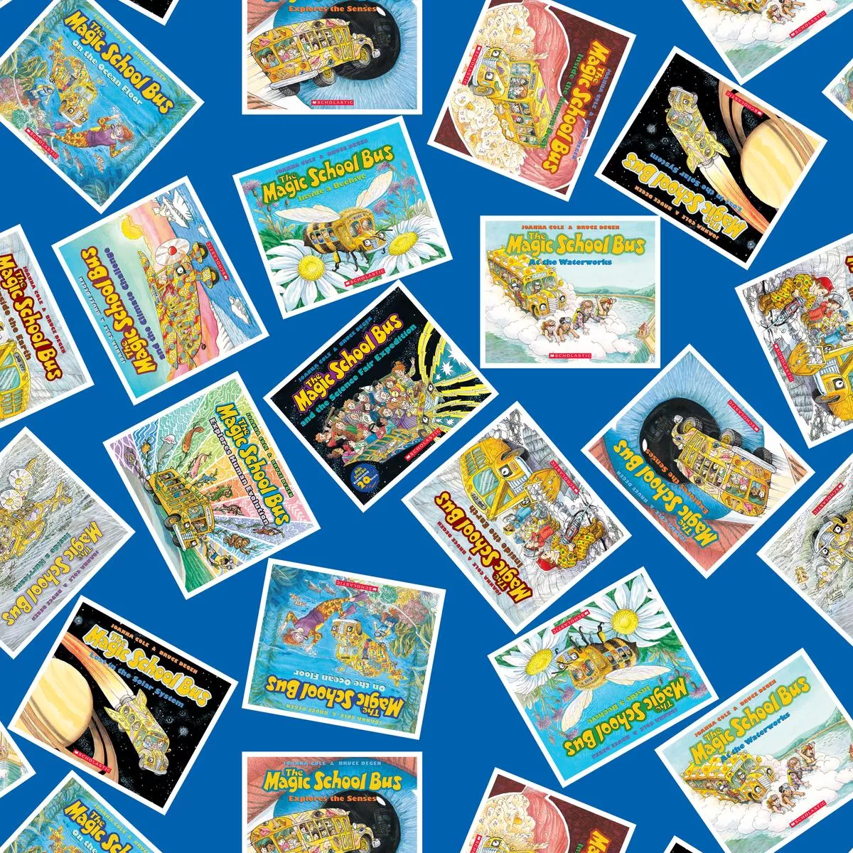 magic-school-bus-book-toss-fabric The Magic School Bus Book Toss Fabric