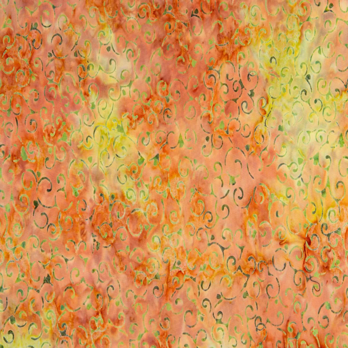 malam-batiks-x-legacy-scroll-citrus-batik-yardage Malam Batiks X – Legacy – Scroll – Citrus Batik Yardage