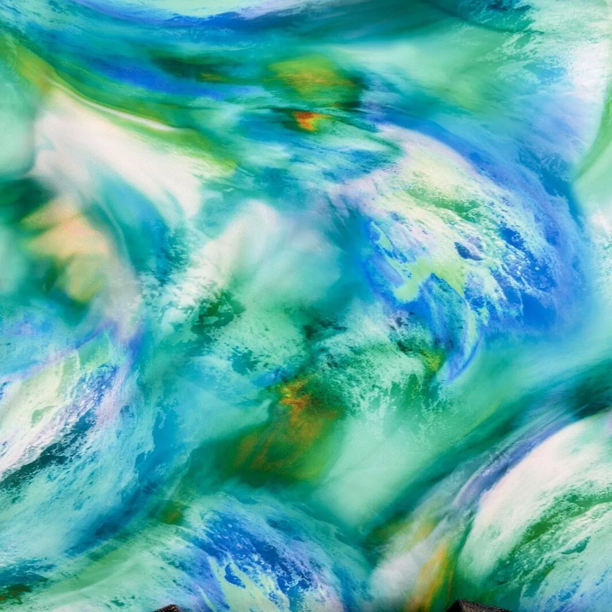 Marble Lycra Aqua / Multi