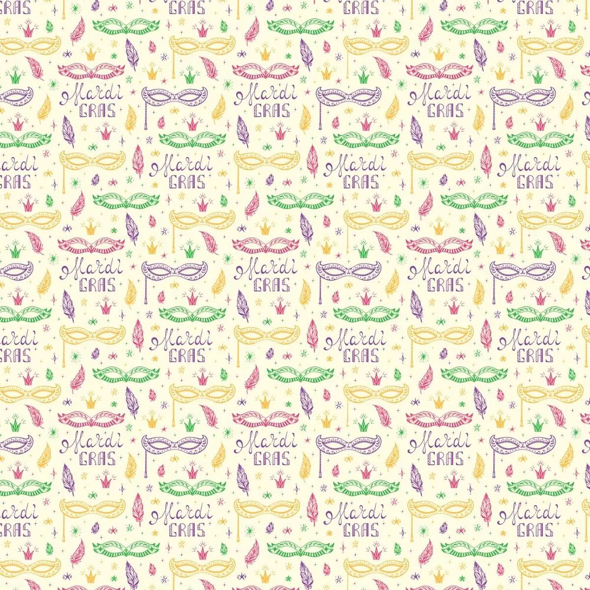 mardi-gras-parade-fabric-yellow Mardi Gras Parade Fabric – Yellow