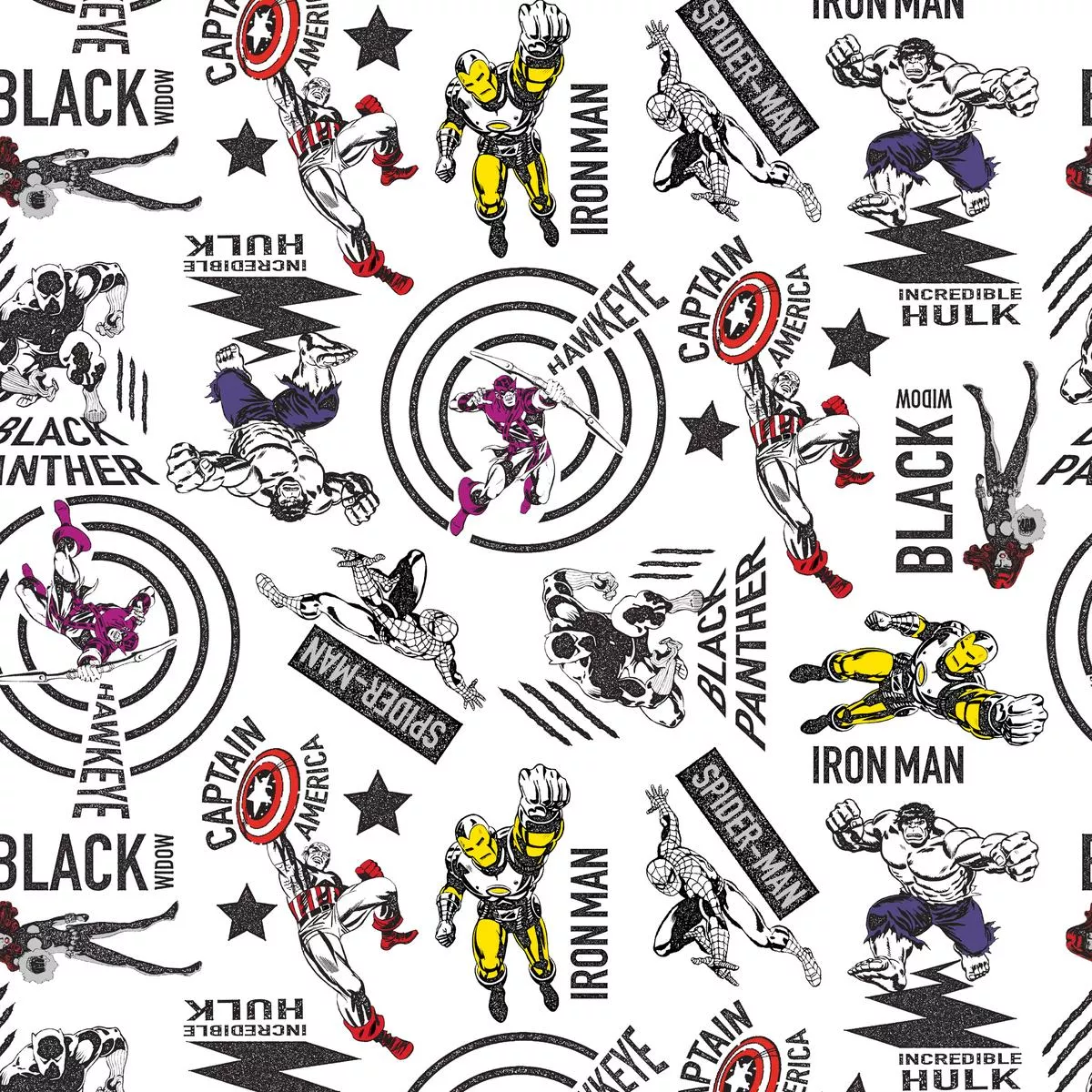 Marvel Avenger Action-Packed Nostalgia Fabric
