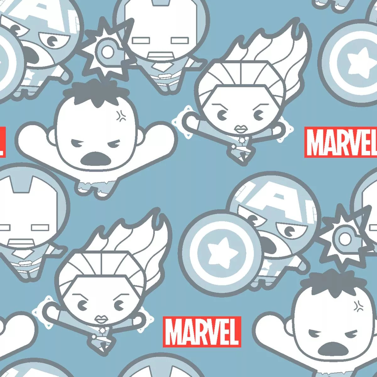Marvel Avengers Cute Character Fabric