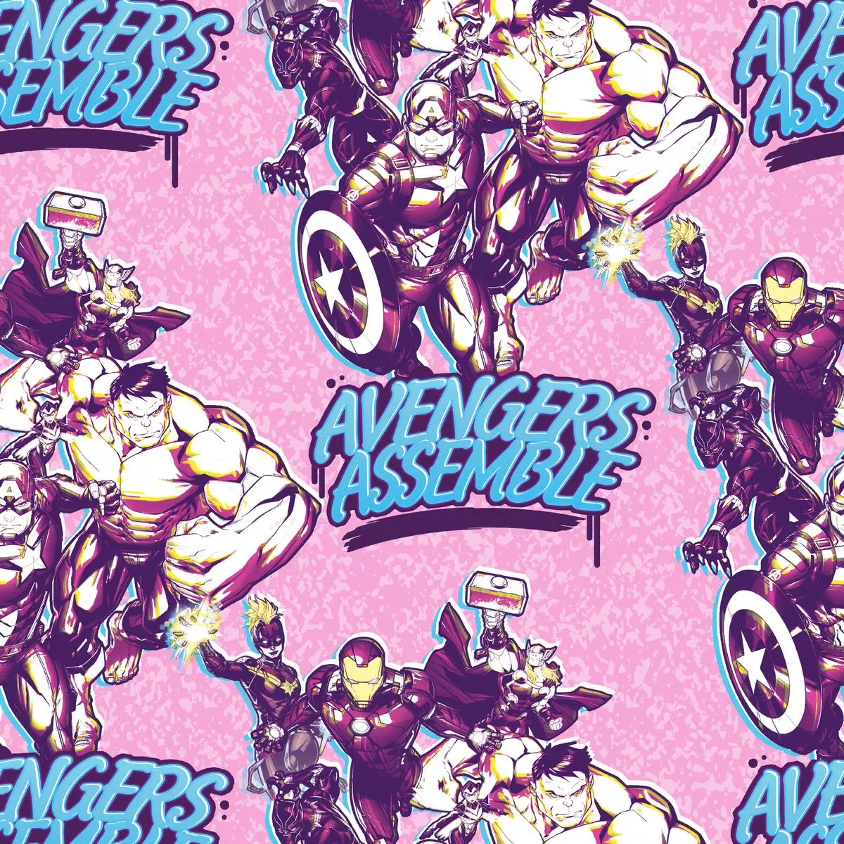 Marvel Avengers Pink Power Fabric