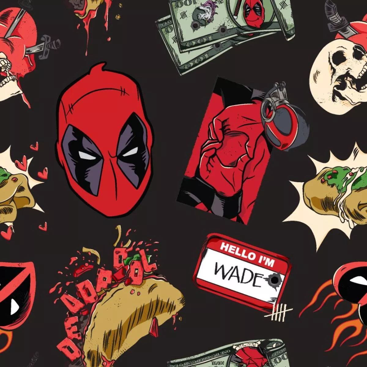 marvel-deadpool-comic-toss-on-black Marvel Deadpool Comic Toss on Black