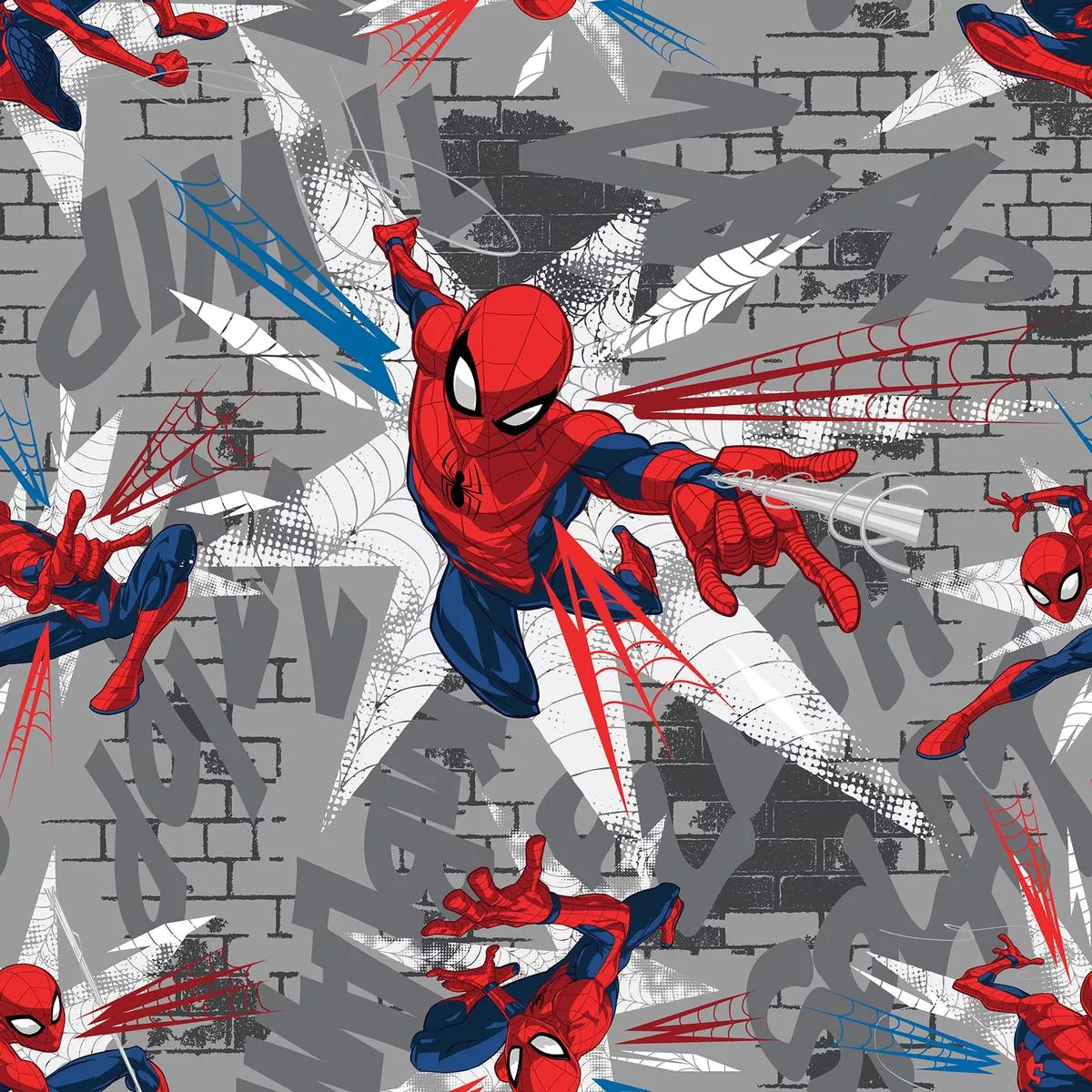 marvel-spider-man-action-comic-in-red-blue-fabric Marvel Spider-Man Action Comic in Red & Blue Fabric