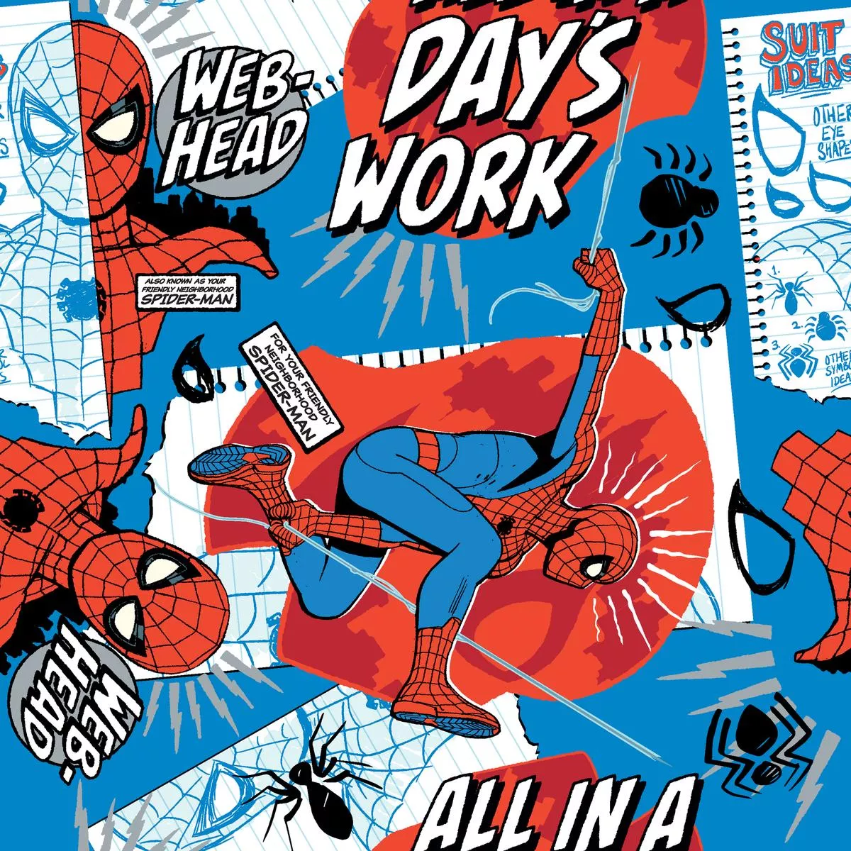 marvel-spider-man-comic-book-day-s-work-panels-fabric Marvel Spider-Man Comic Book Day’s Work Panels Fabric