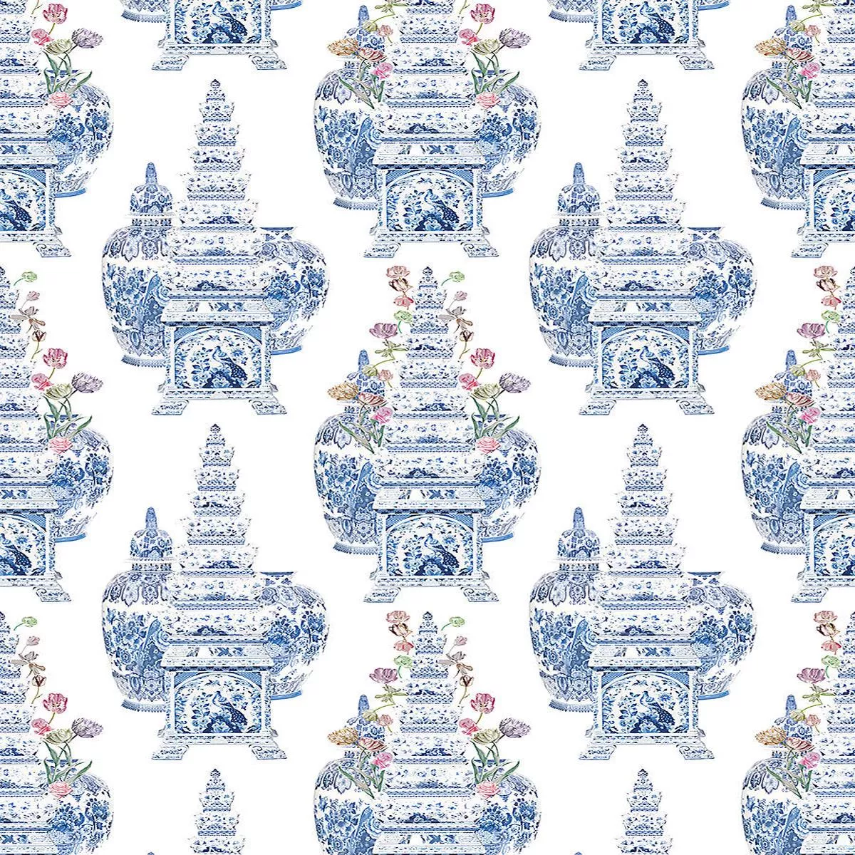 Masterpieces Tulip | Sheer – White by Scalamandre Fabric