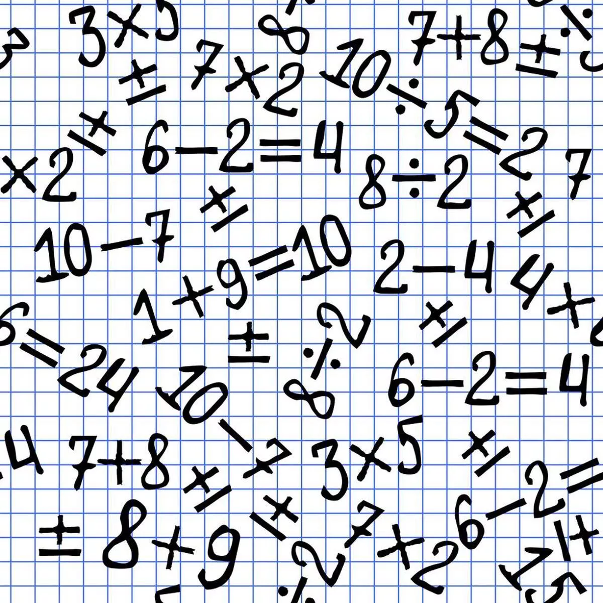 math-equations-on-graph-paper-fabric-white Math Equations On Graph Paper Fabric – White