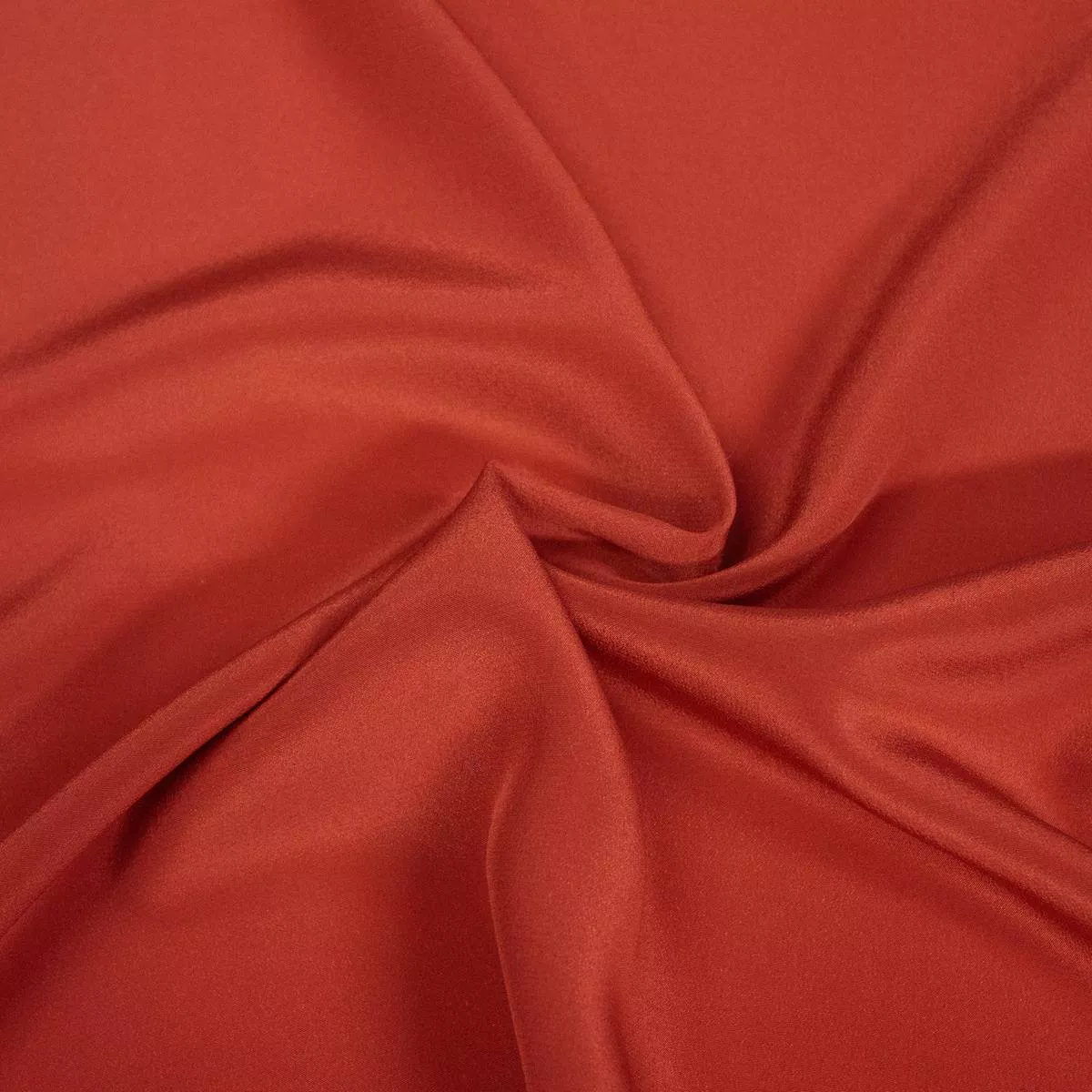 Mena Rust Orange Silk Crepe de Chine Fabric Stretch