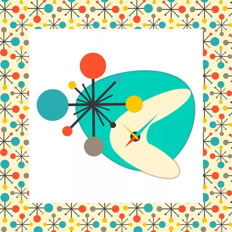 Mid Century Atomic Pillow Panels