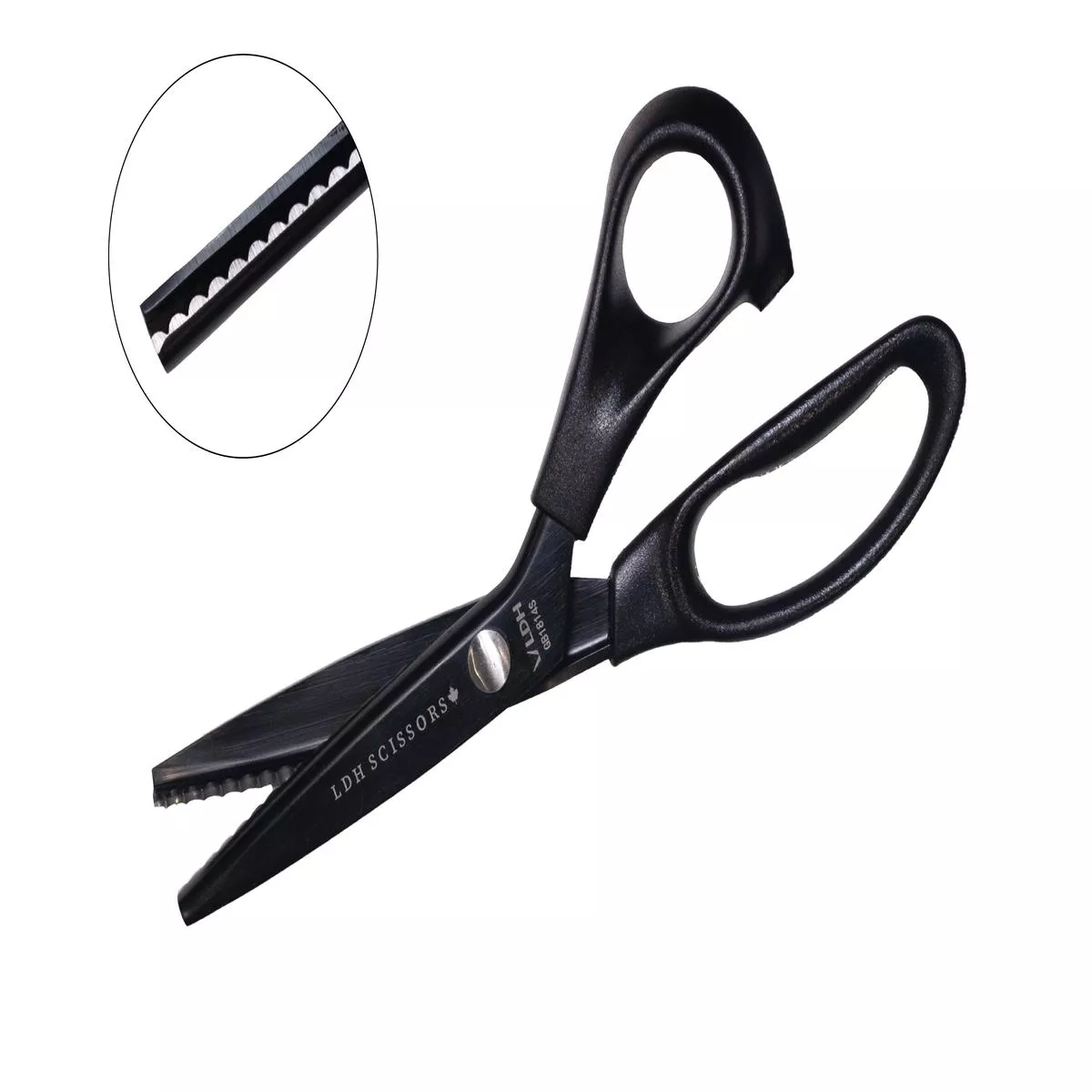 midnight-edition-lightweight-pinking-shears-scalloped-blade-ldh-scissors Midnight Edition Lightweight Pinking Shears – Scalloped Blade – LDH Scissors