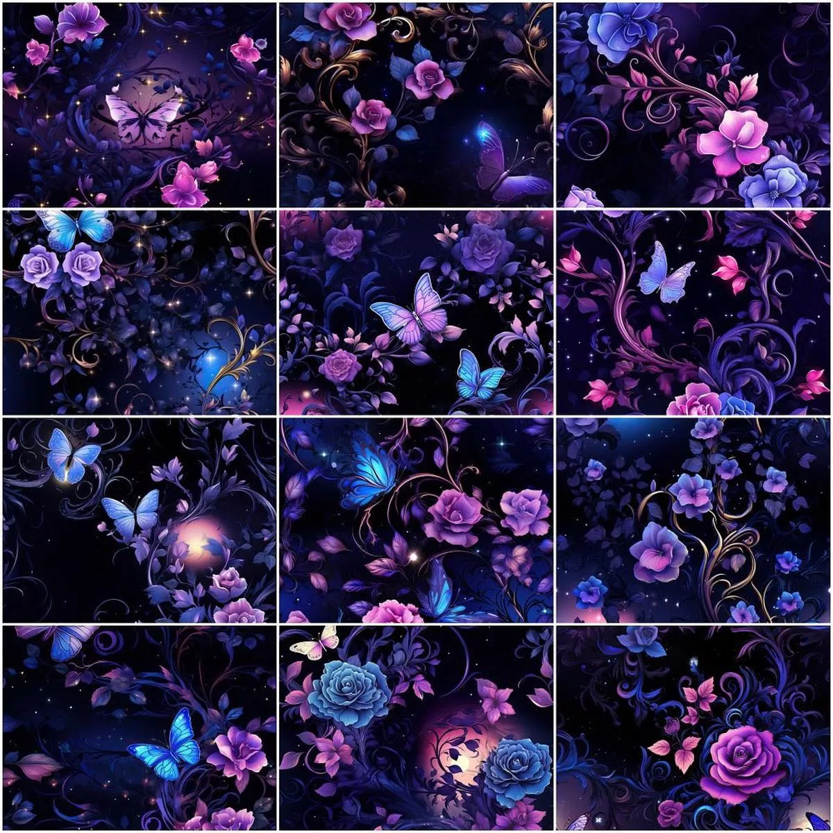 midnight-garden-fabric-collection-1-yard-bundle Midnight Garden Fabric Collection – 1 Yard Bundle