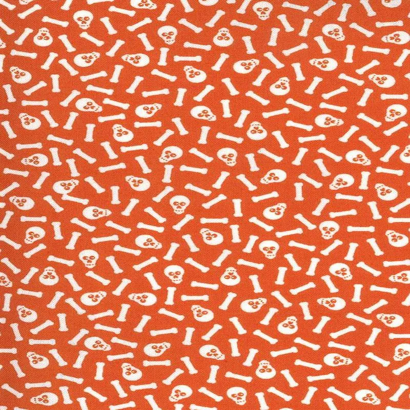 Midnight Magic 2 Skulls & Bones By April Rosenthal For Moda Pumpkin