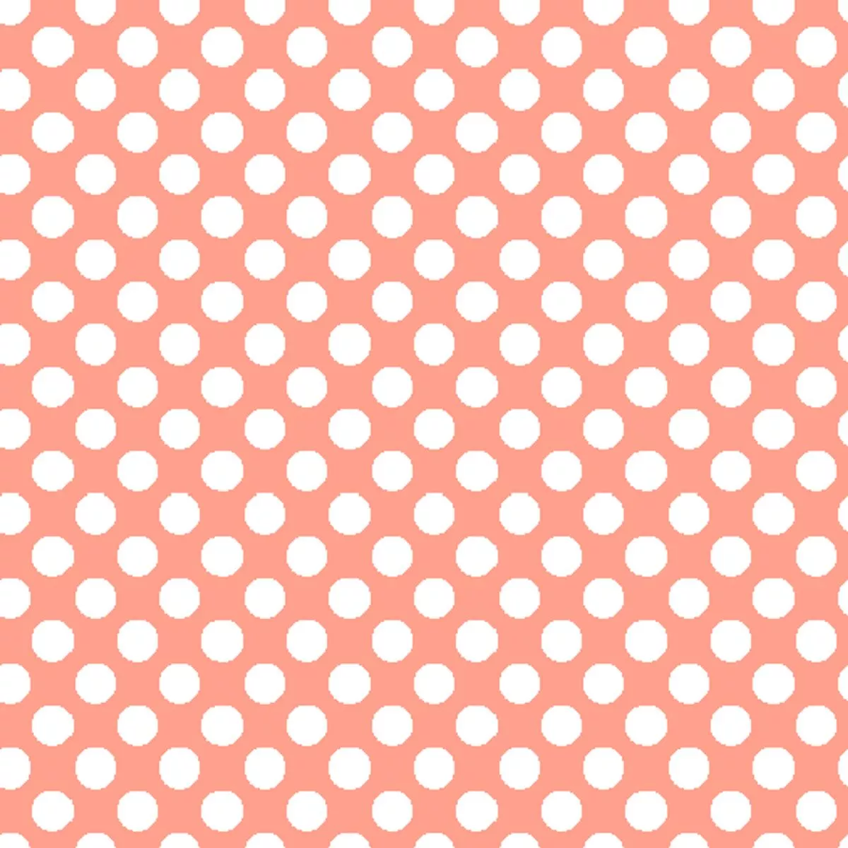 Mini Dots on Coral Fabric